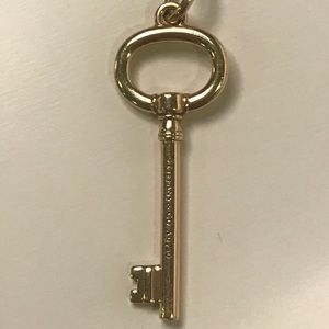 Tiffany & Co 18k pendant key necklace
